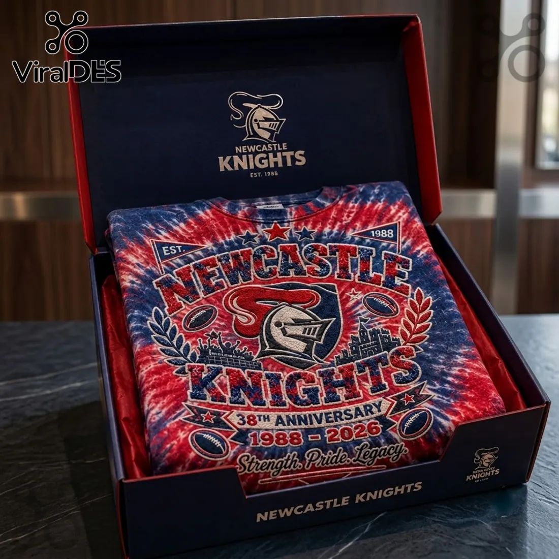 Newcastle Knights 38th Anniversary Tie Dye Shirt