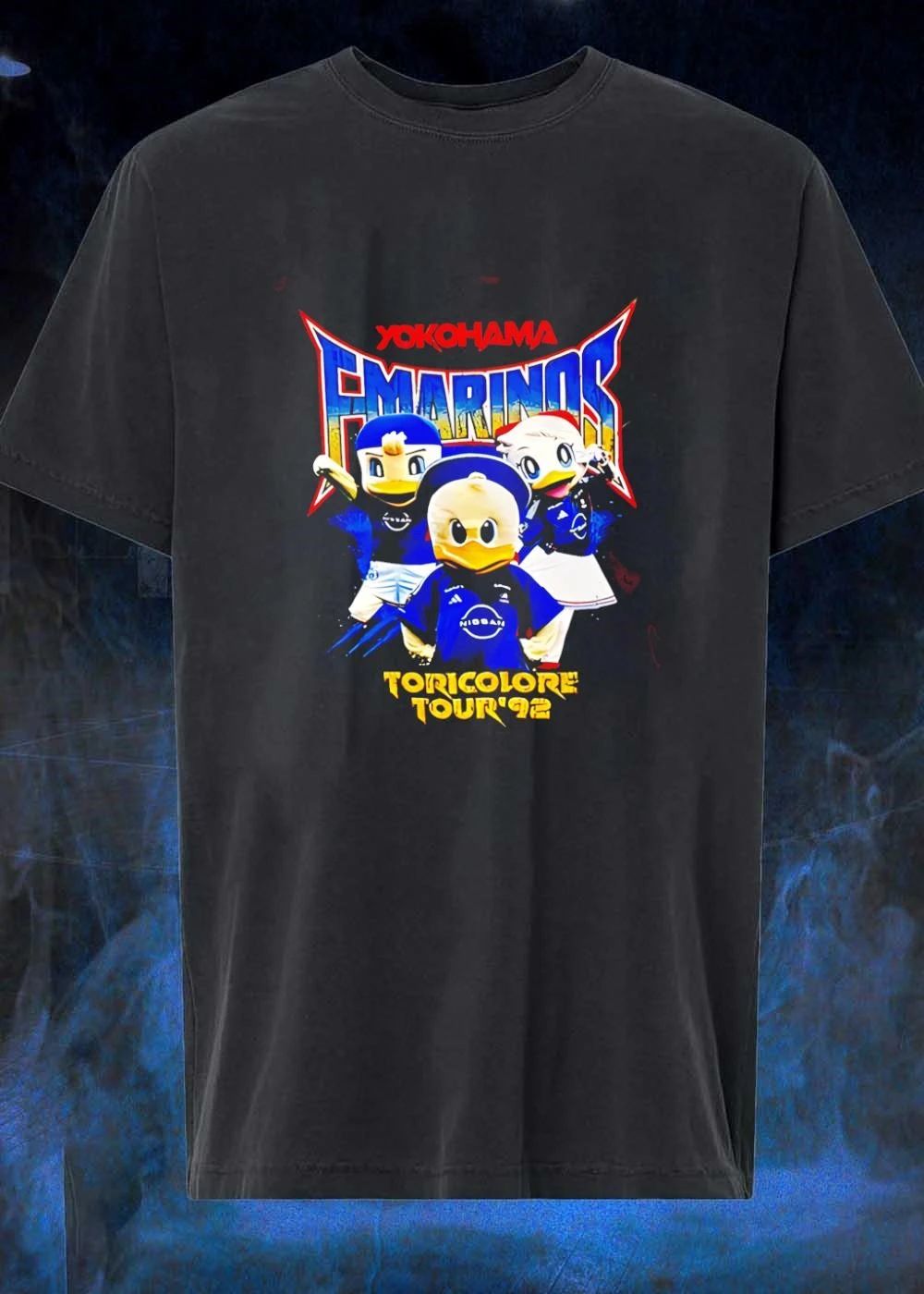 Yokohama F.MARINOS Toricolore Tour 92 Mascot Cartoon T-Shirt