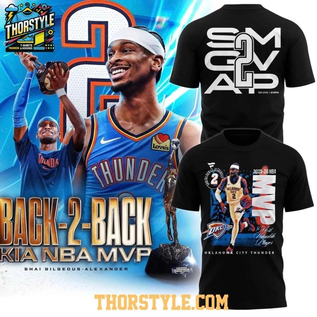 OKC Thunder Shai Gilgeous-Alexander NBA Most Valuable Player 2026 Shirt