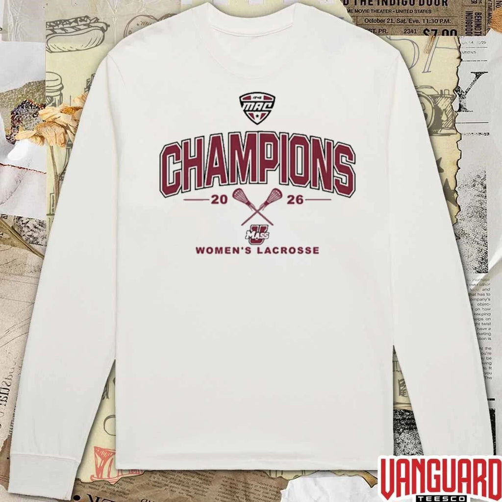 Massachusetts Minutemen MAC Women’s Lacrosse Champions 2026 t-shirt