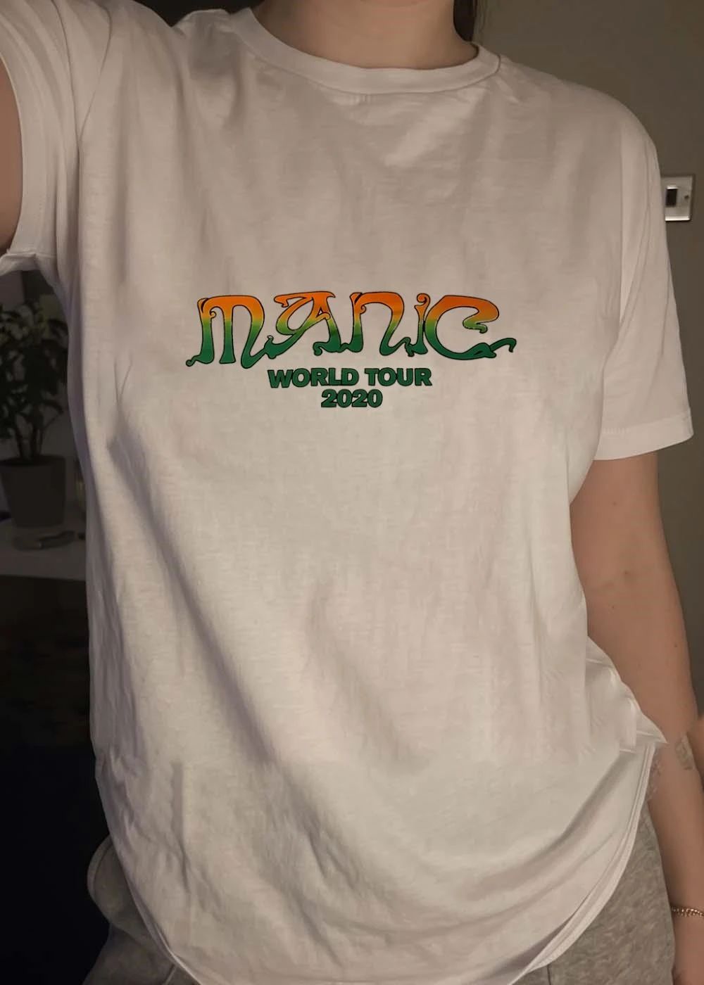 Halsey Manic World Tour 2020 Logo Tan Cotton shirt