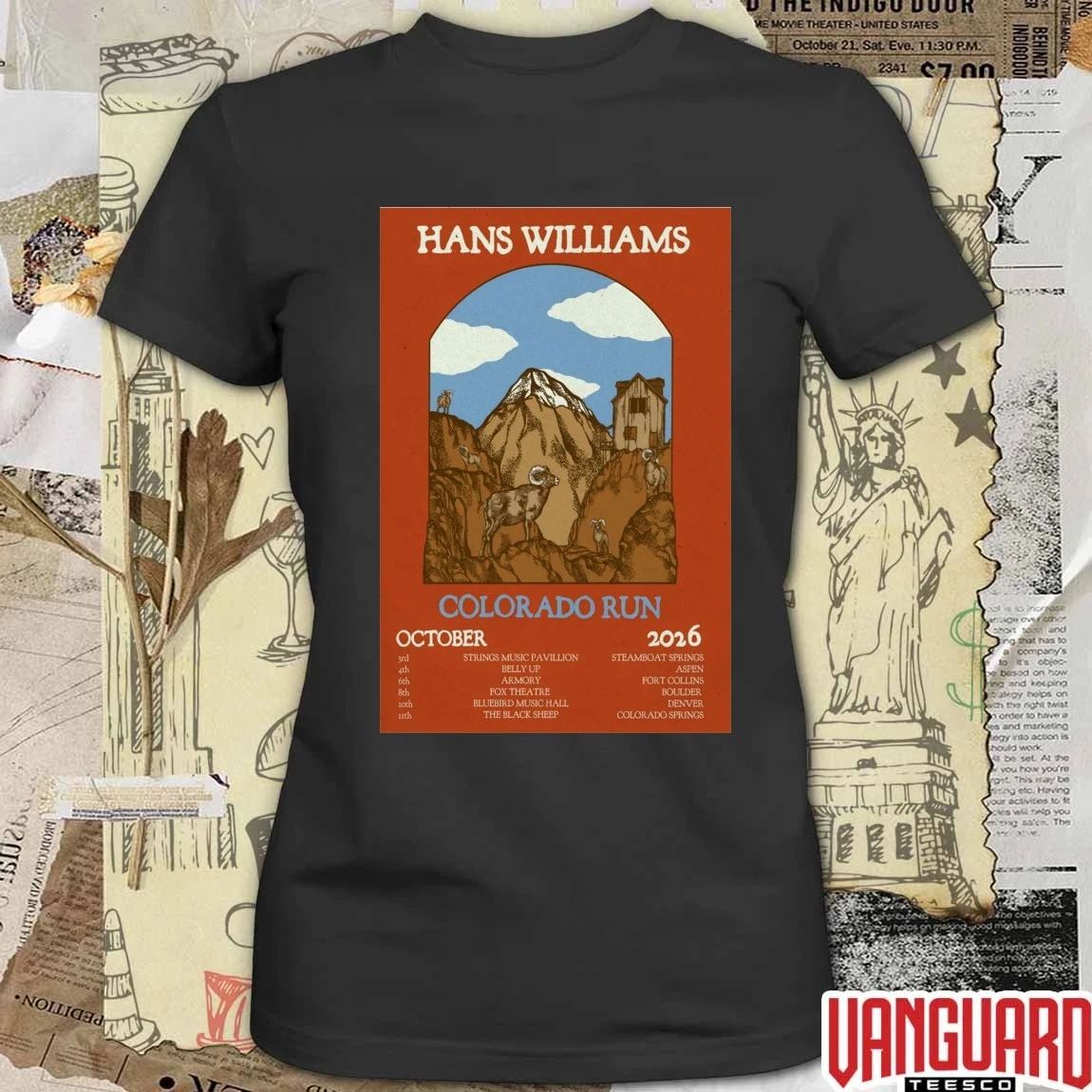 Hans Williams Pop-Up Shop Poster Tour Colorado Run October 2026 t-shirt