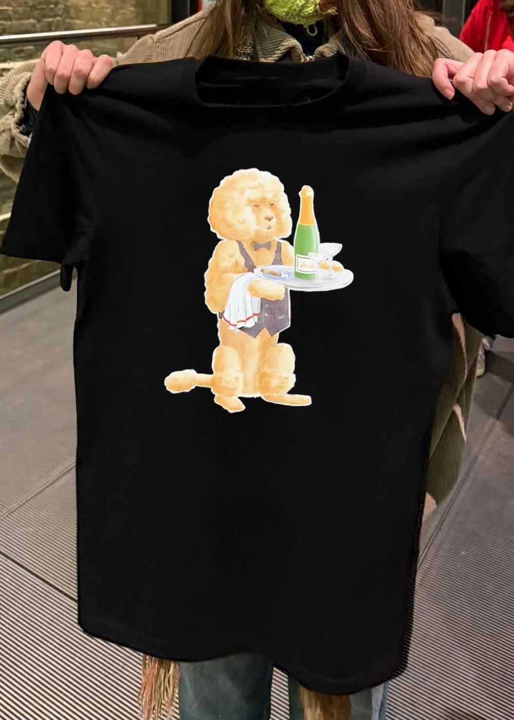 Poodle Serving Champagne and Cigars T-Shirt