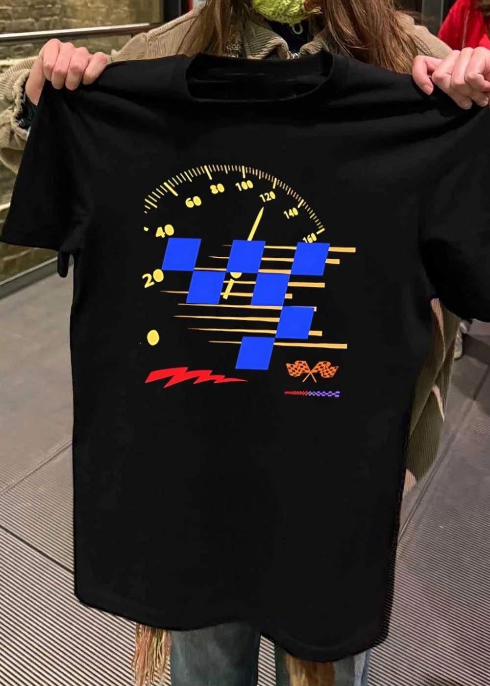 Automotive Racing Speedometer Checkered Flags Shirt