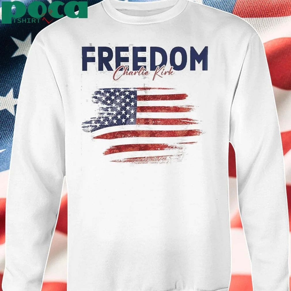 Charlie Kirk Freedom Garden Flag T-shirt