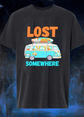 Lost Somewhere Travel Retro Camper Van T-Shirt