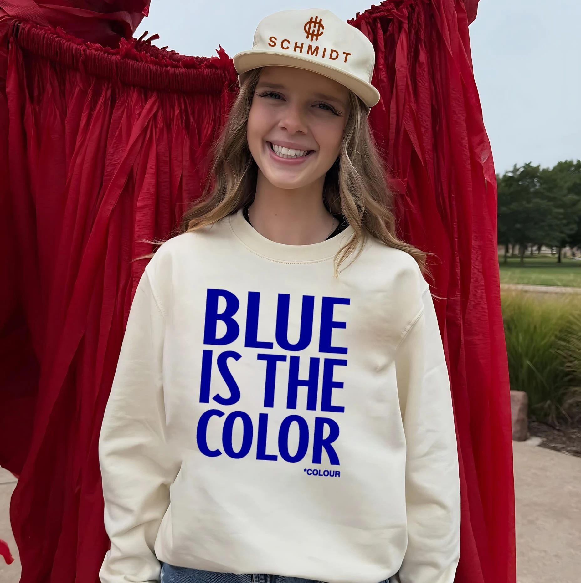 Blue Is the Color minimalist typography Soccer shirt