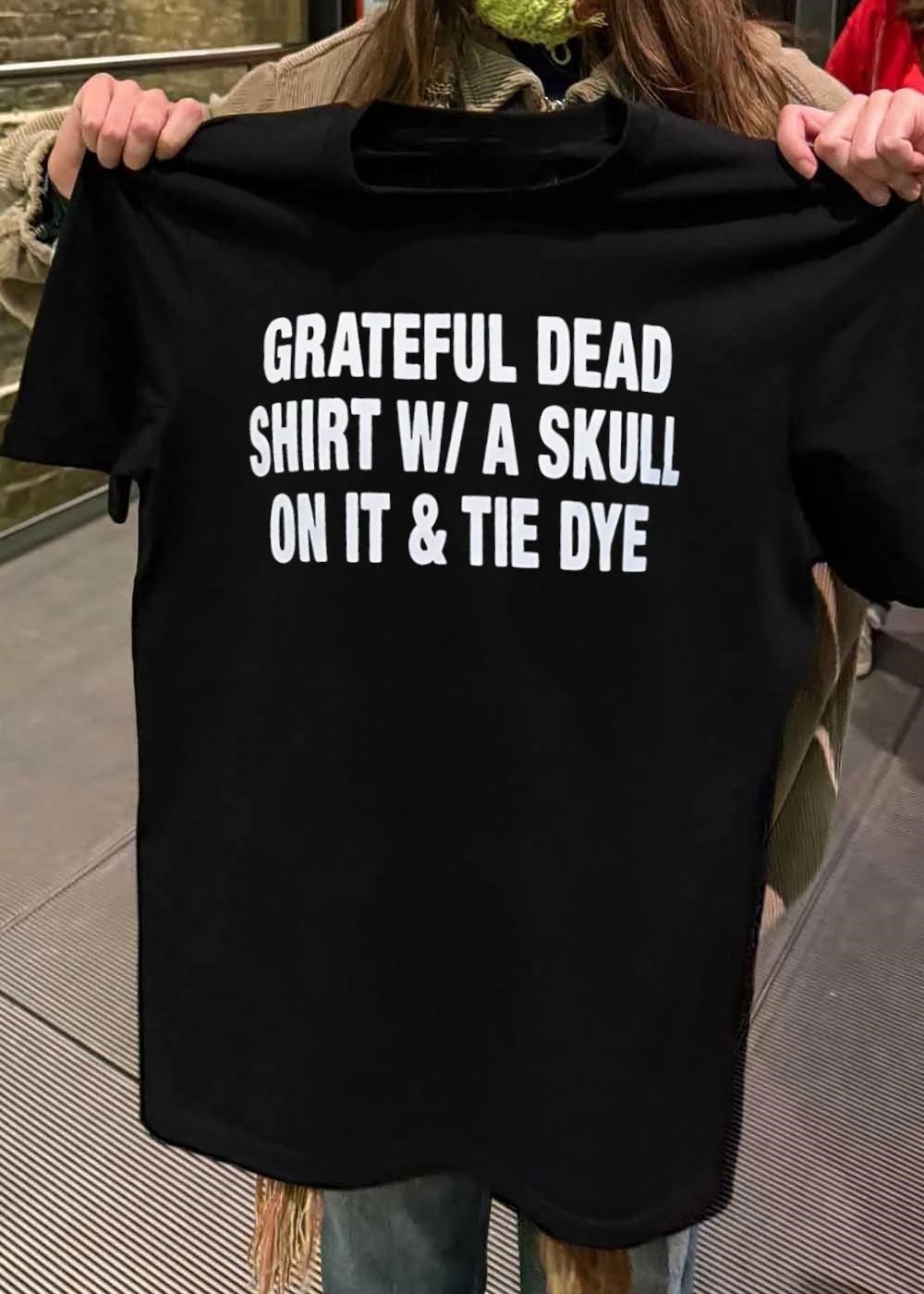 Grateful Dead shirt with a skull on it and tie dye