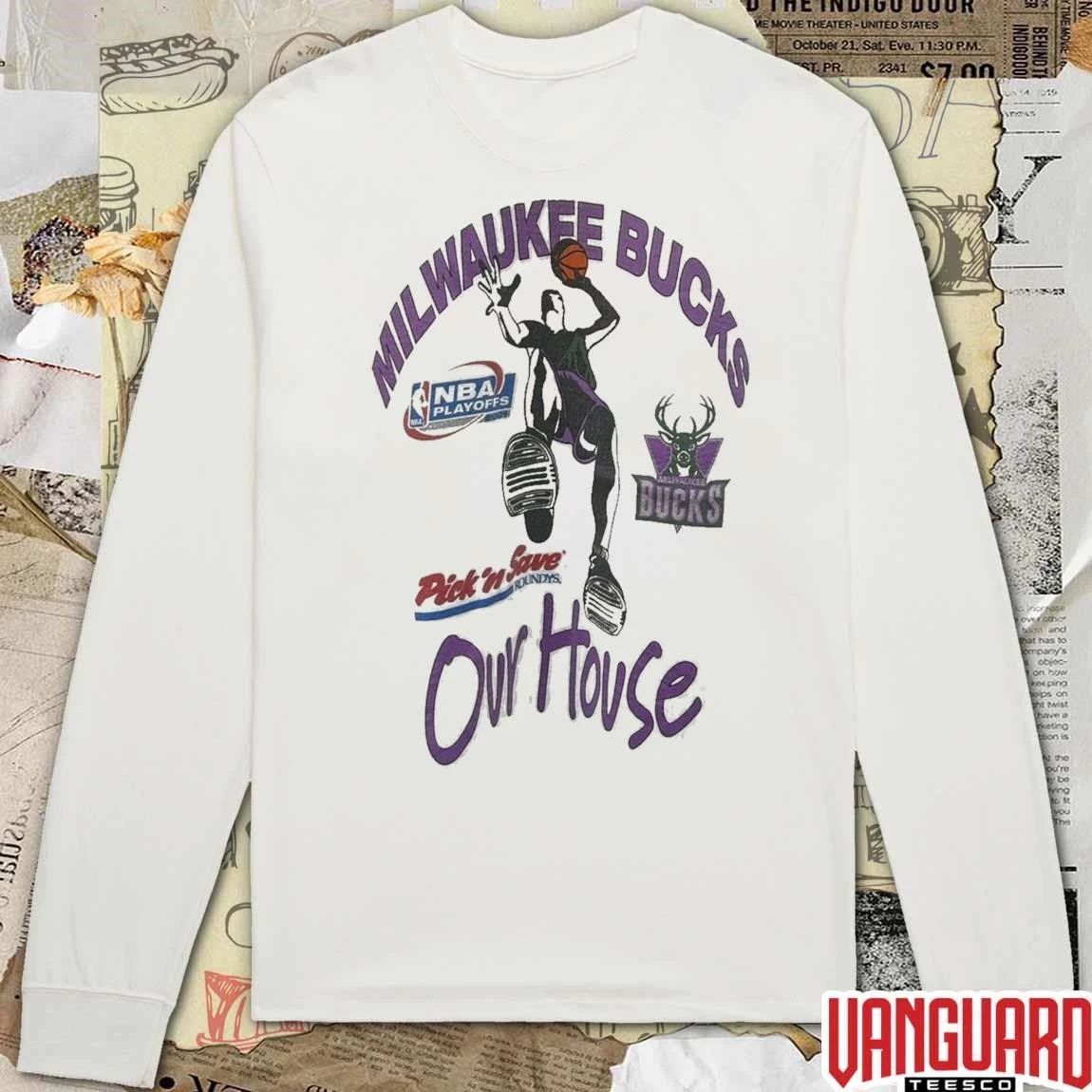 2001 Milwaukee Bucks NBA Pick ‘N Save Roundy’s Our House t-shirt