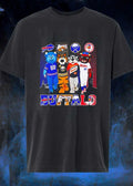 Buffalo Teams Mascots Billy Buffalo Sabretooth Buster Bison City Skyline T-Shirt