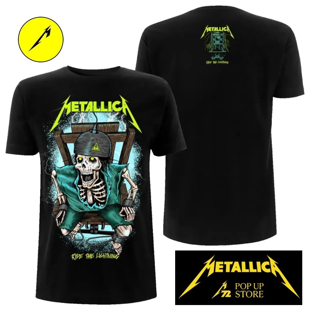 Metallica Pop-up Shop M72 European World Tour 2026 Ride The Lightning Shirt