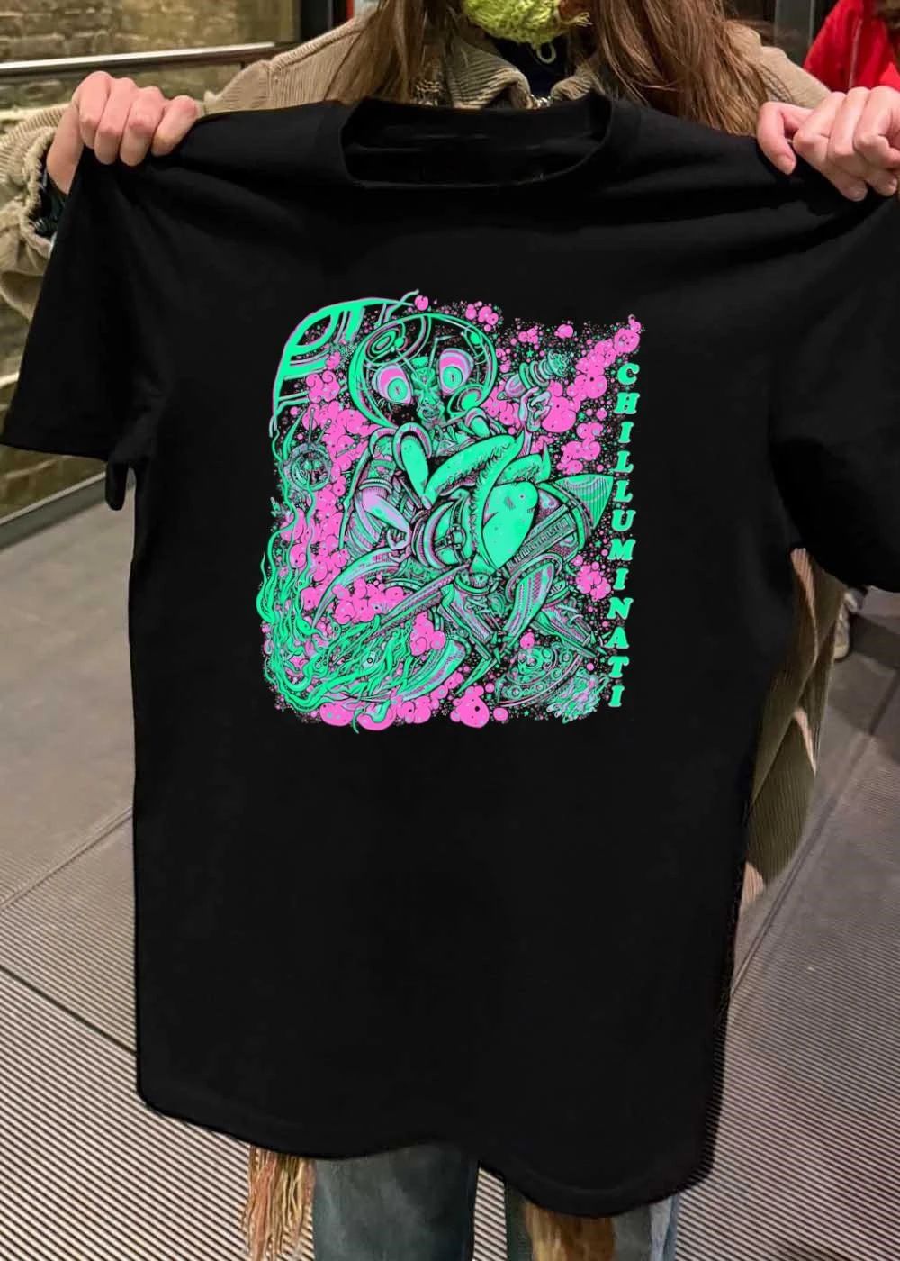 Chilluminati Neon Alien Chillum Pipe Shirt
