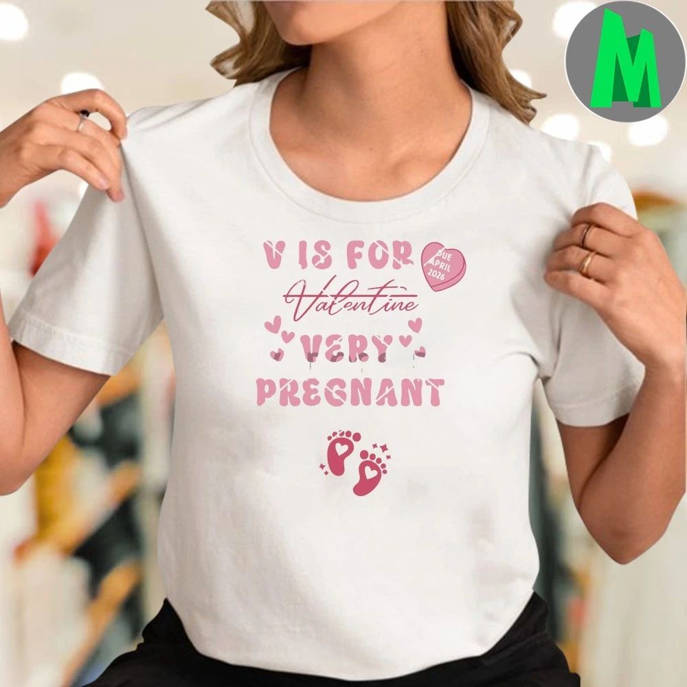 Valentine’s Day Pregnancy Announcement Valentine Baby Announcement Shirt