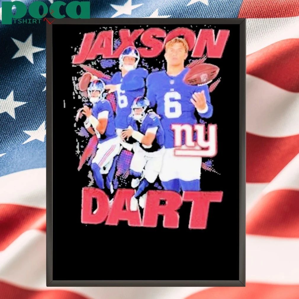 Jaxson Dart New York Giants Notorious Graphic T-Shirt