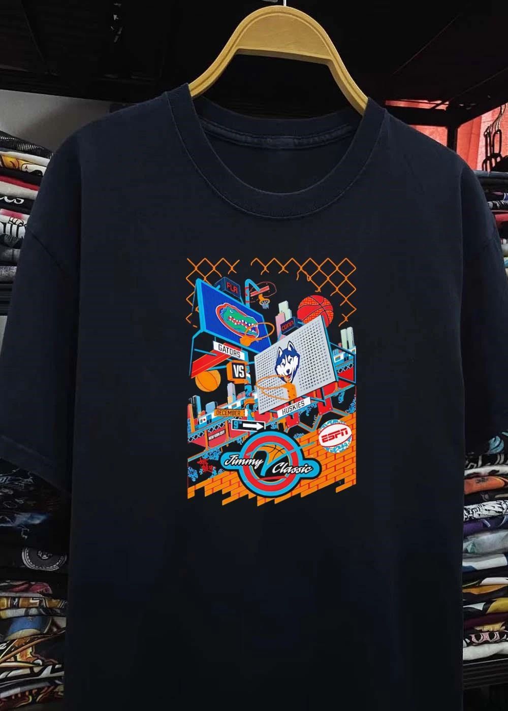 FLR Gators vs CONN Huskies Jimmy V Classic New York City December 9th ESPN T-Shirt