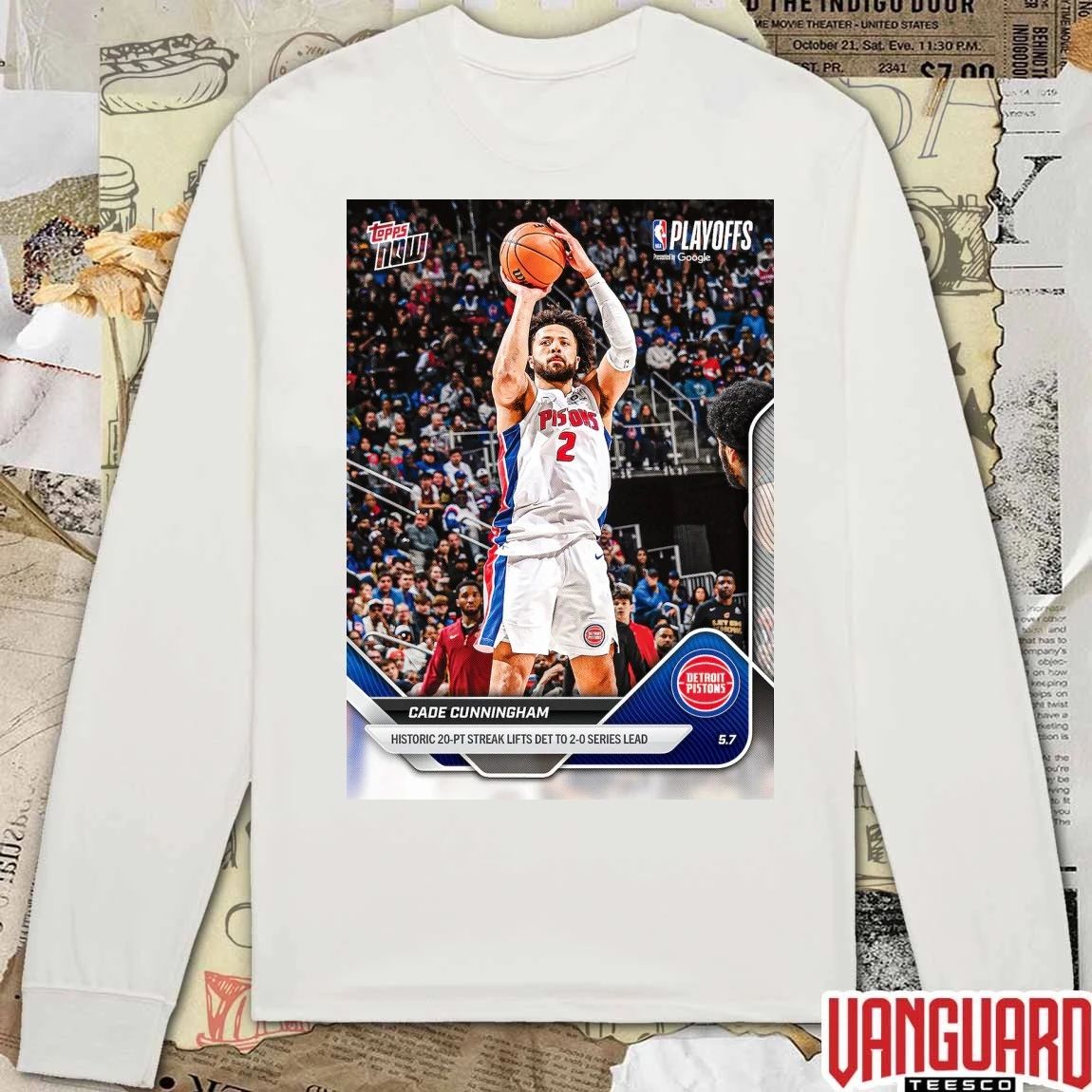 Cade Cunningham Historic 20-Pt Streak Lifts Det To 2-0 Series Lead – 2026 NBA Topps NOW t-shirt