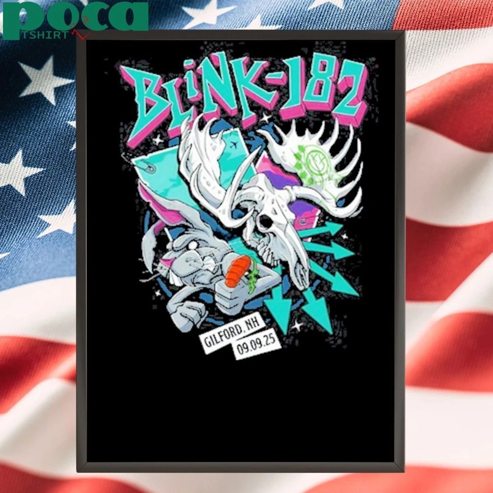 Blink 182 Sept 09 2025 BankNH Pavilion Gilford NH Tour T-shirt