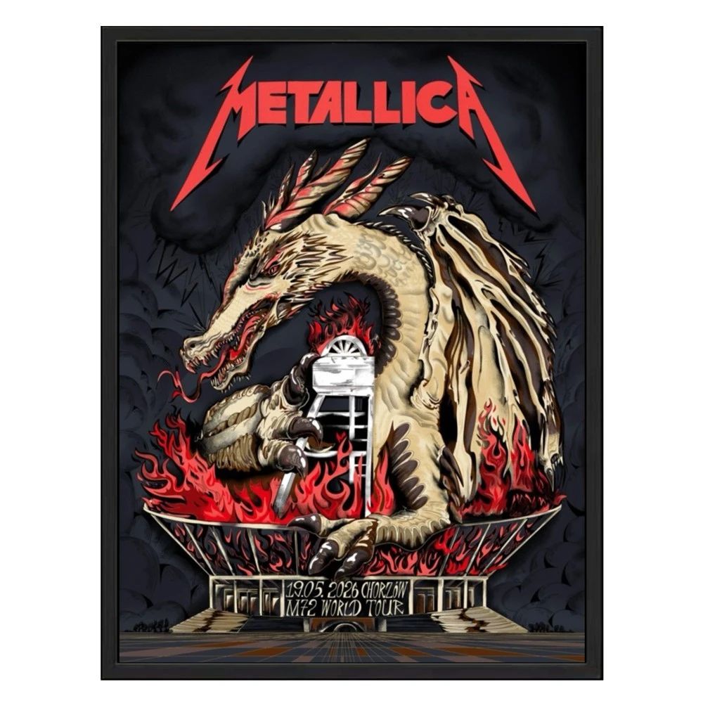 Metallica M72 Chorzow Poland Silesian Dragon Poster