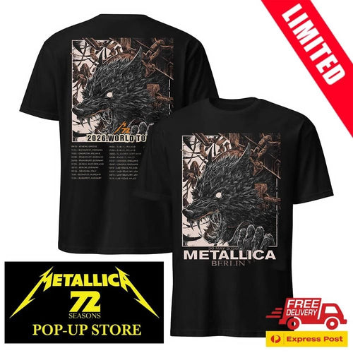 30.05.2026 Berlin Metallica Shirt – Olympiastadion M72 Pop-Up Shop Limited Edition – Official Collin Estrada