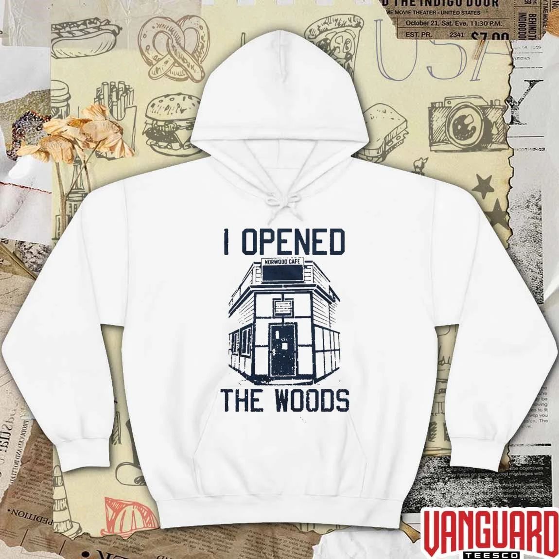I Opened the Woods Norwood Cafe t-shirt