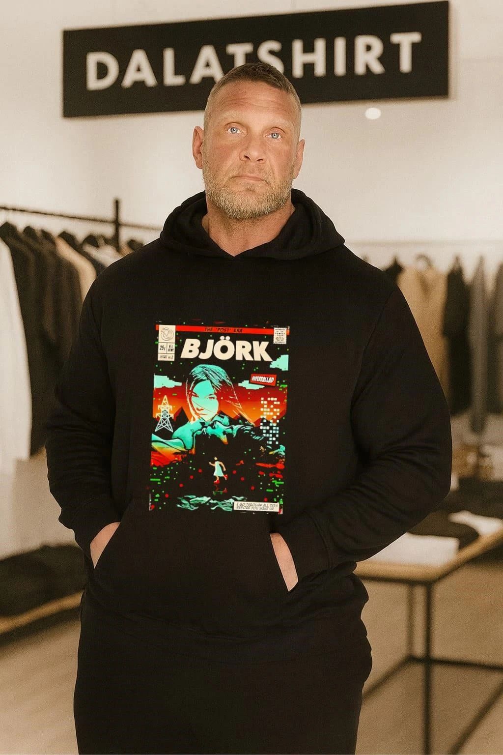 Bjork Comic Book Comfort Colors graphic shirt