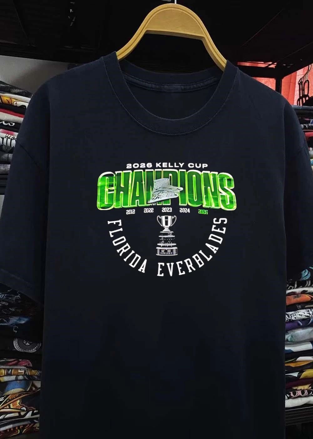 2026 Kelly Cup Champions 2012 2022 2023 2024 Florida Everblades T-Shirt