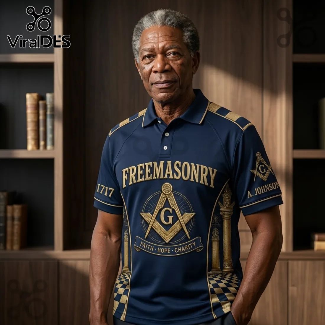 Freemasonry Faith Hope Charity Custom Polo Shirt