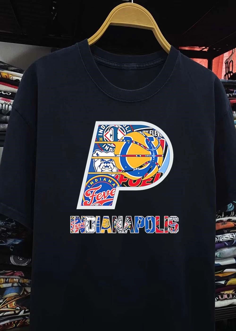 Indianapolis Sports Teams City Collage Logo Pacer Colts Fever Eleven shirt