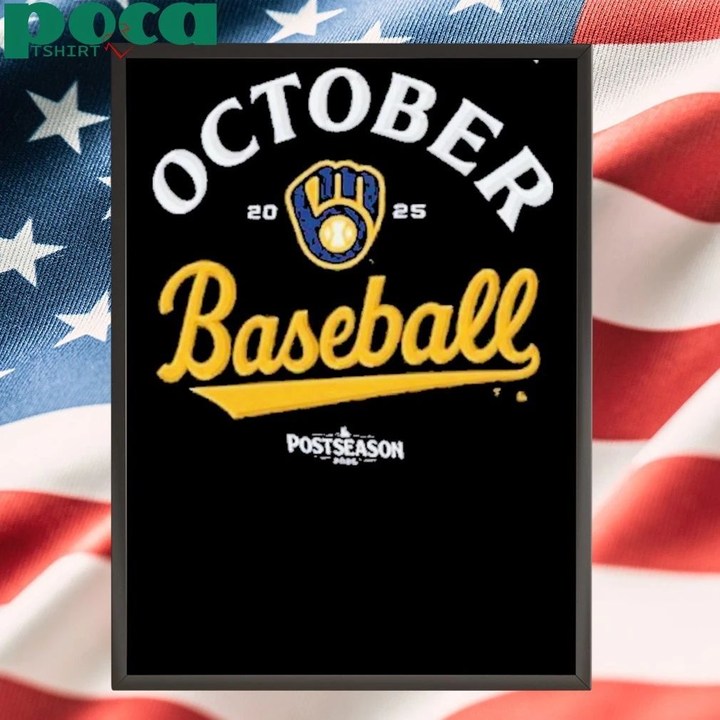 Milwaukee Brewers 2025 MLB Postseason Locker Room T-Shirt