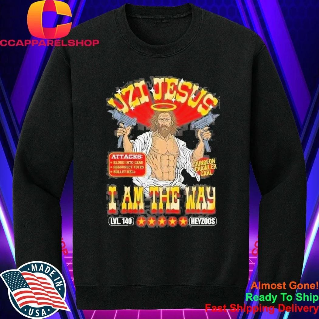 Dungeon Crawler Carl Uzi Jesus I Am the Way Character Stats RPG Books Shirt