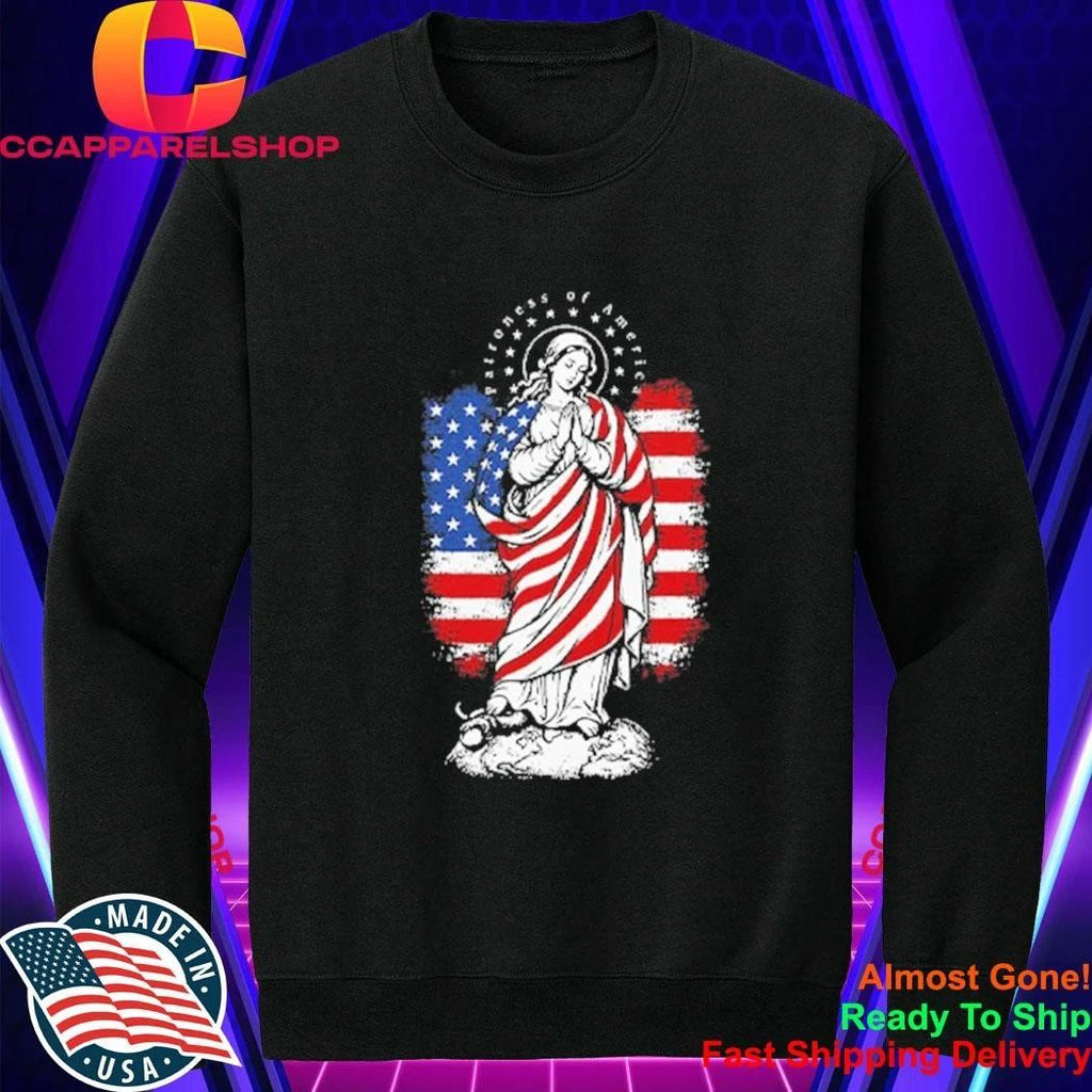 Patroness Of The USA Blessed Virgin Mary Catholic Art T Shirt