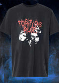Twenty One Pilots Band Members With Skeleton Hand Black shirt