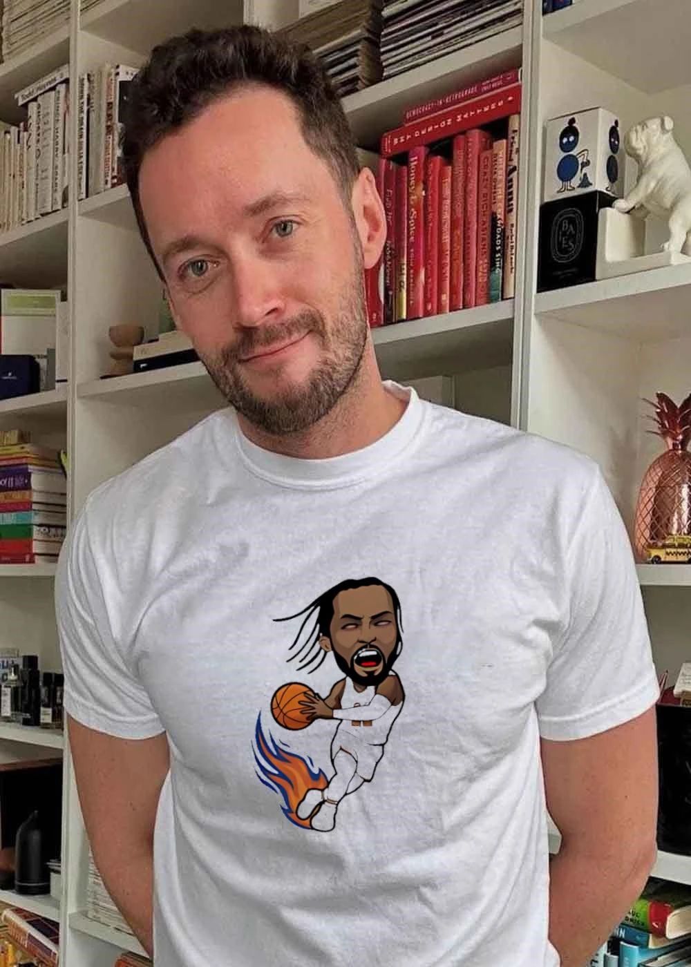 Kawhi Leonard Dribbling Basketball Cartoon Kawhi Leonard T-Shirt