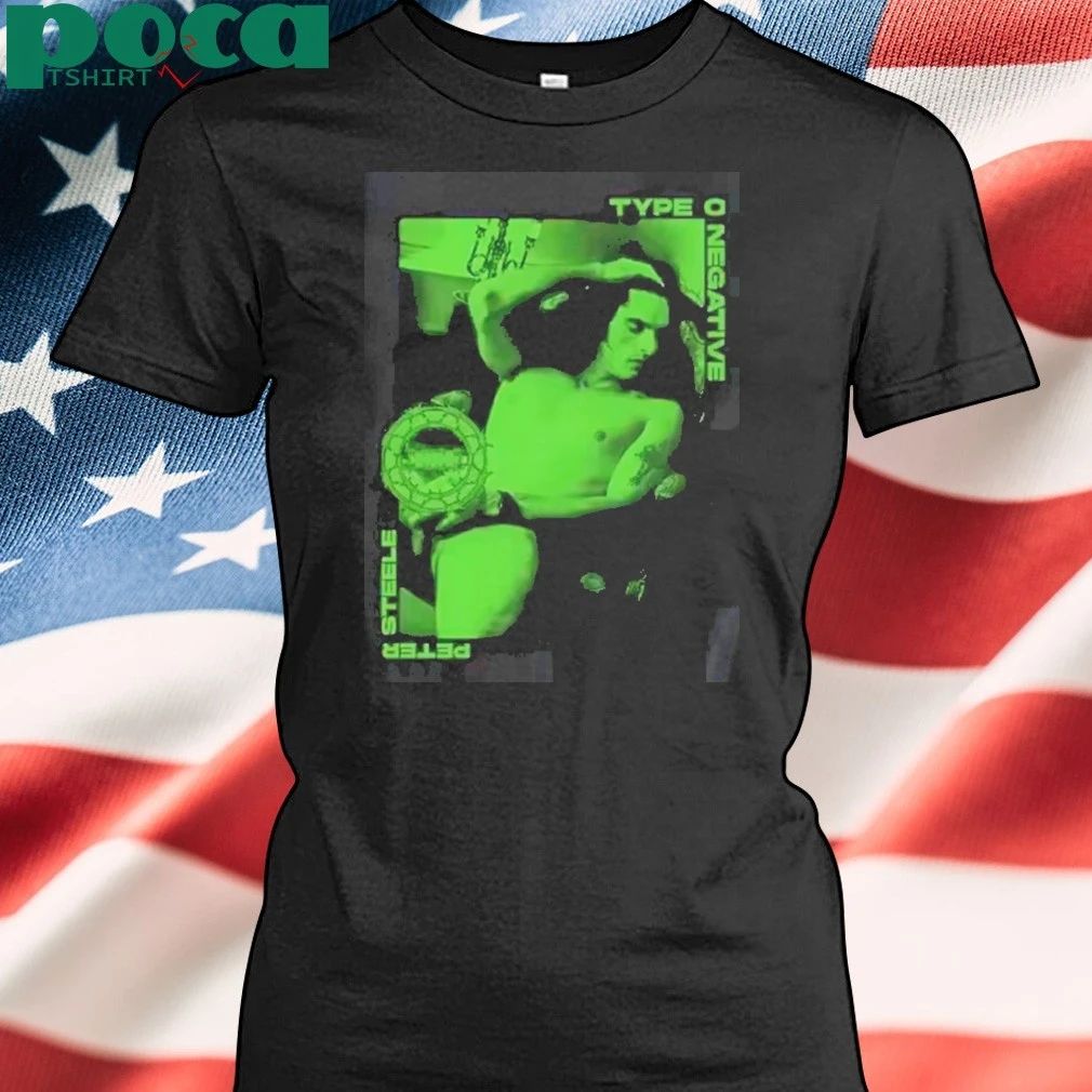 Type O Negative Peter Steele Green Graphic T Shirt Vintage Goth Band T-shirt