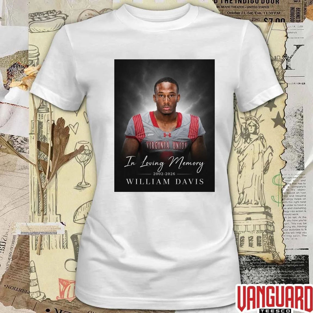 In Loving Memory 2002- 2026 William Davis Black College Exp Sports Reporter Poster t-shirt