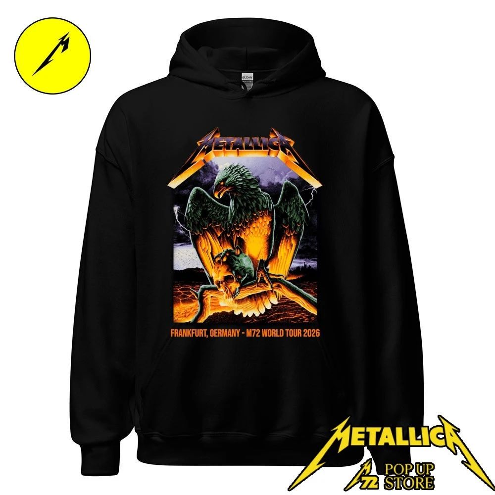 Metallica M72 Frankfurt Eagle Skull T-Shirt – May 24 2026 Deutsche Bank Park Germany – By Max Loeffler