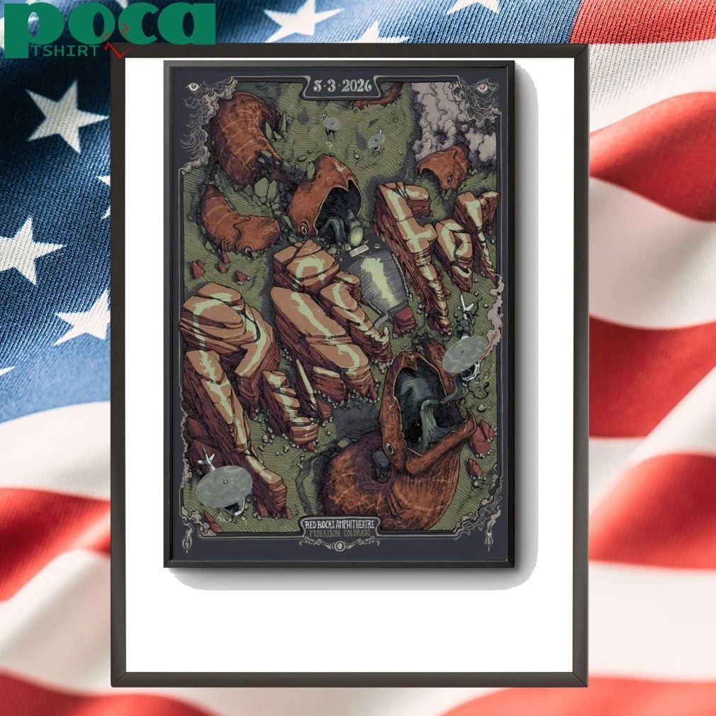 Puscifer Morrison Colorado 2026 Tonight Poster At Red Rocks Amphitheatre On May 3 2026 T-Shirt