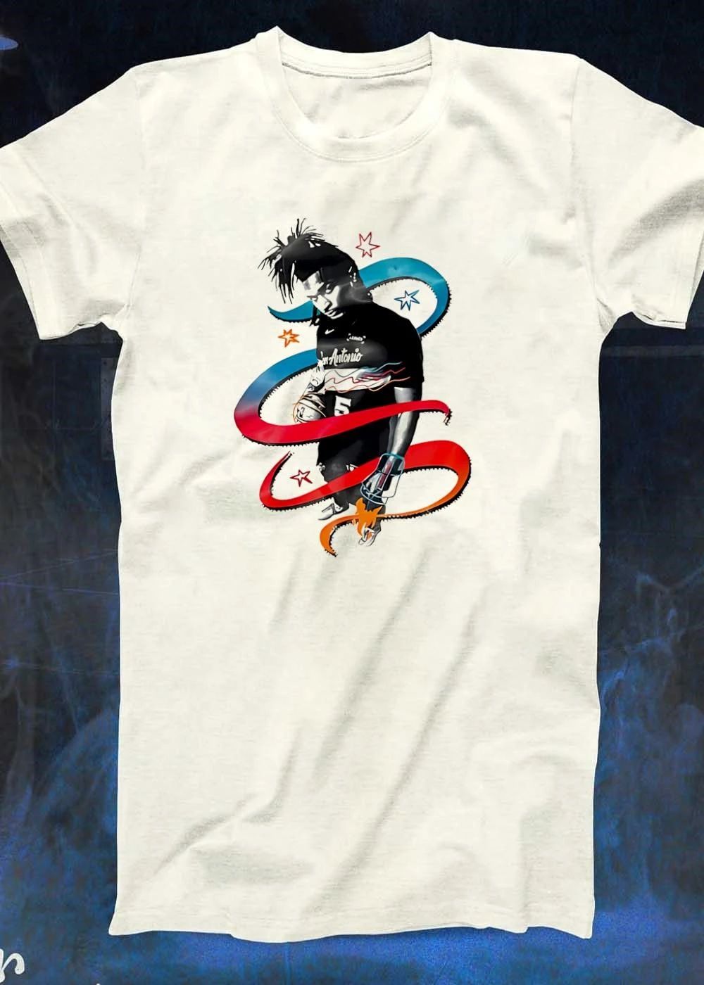 Dejounte Murray with Basketball Dribbling San Antonio 5 Legacy T-Shirt