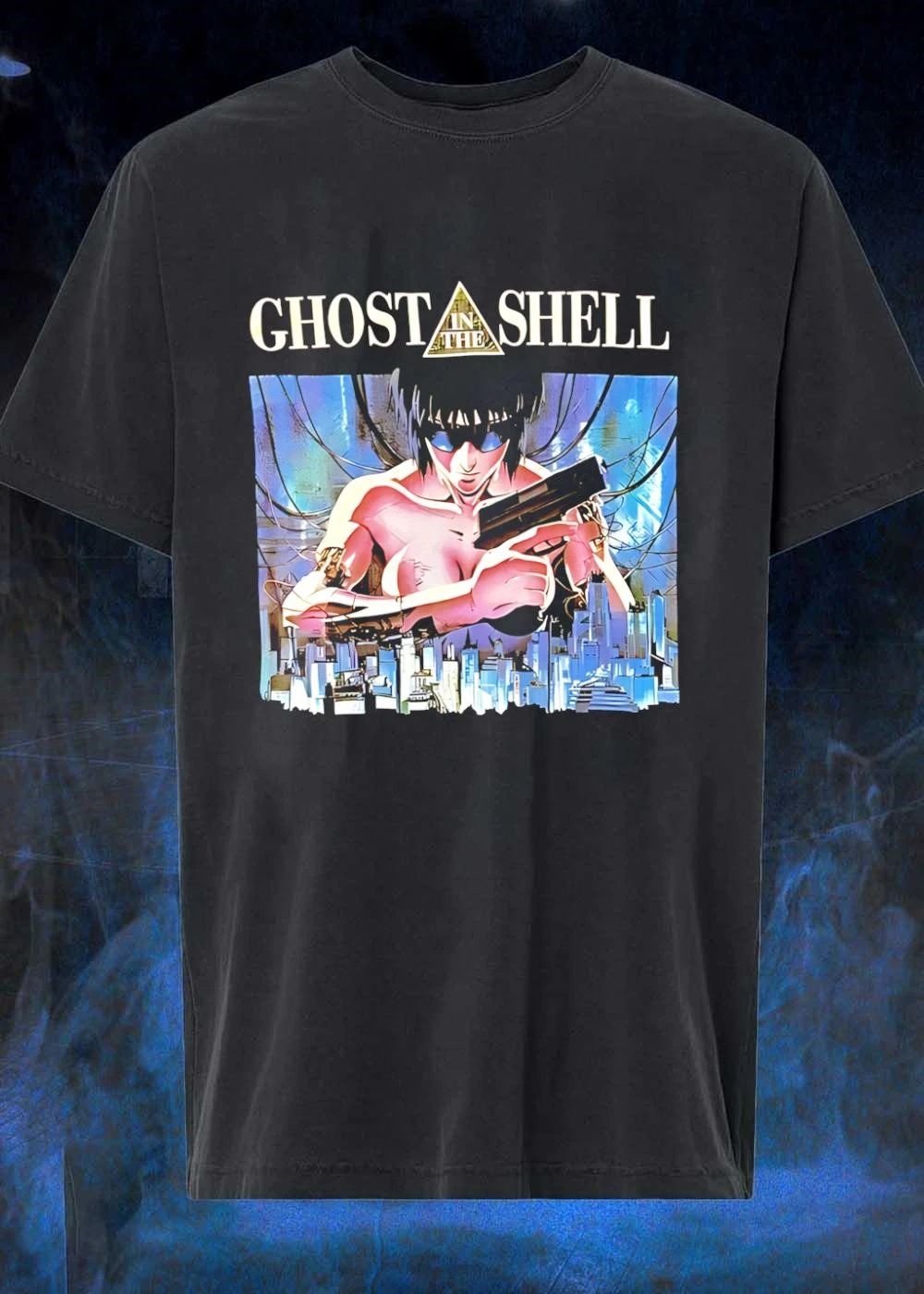 Ghost in the Shell Major Motoko Kusanagi Aiming Gun Anime T-Shirt