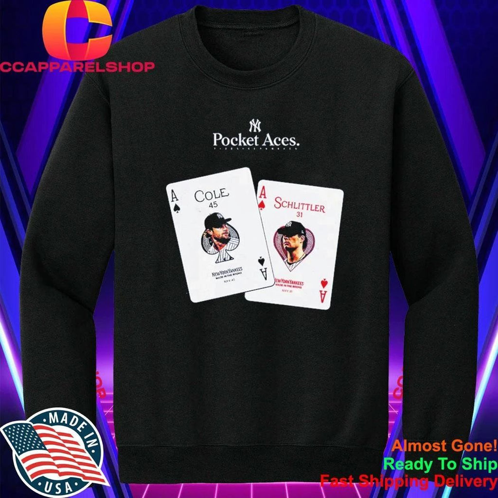 Yankees Gerrit Cole Cam Schlittler Pocket Aces Shirt