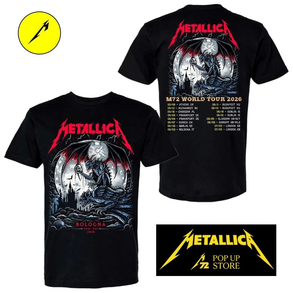 Metallica M72 Limited Edition By Keith Stanley Bologna June 03, 2026 Pop-Up Shop Poster T-Shirt