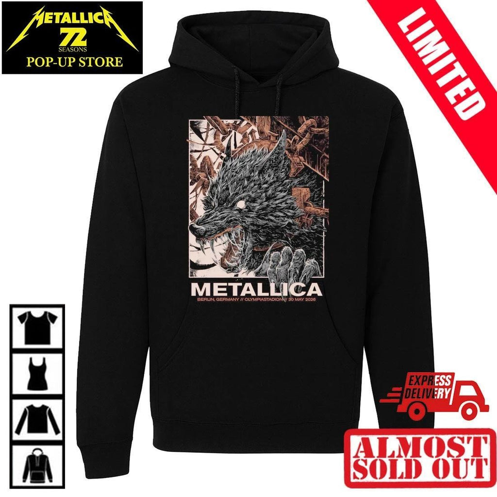30 Mai Olympiastadion Berlin Metallica Shirt – Offizielles M72 Pop-Up Shop Merchandise – Collin Estrada 2026