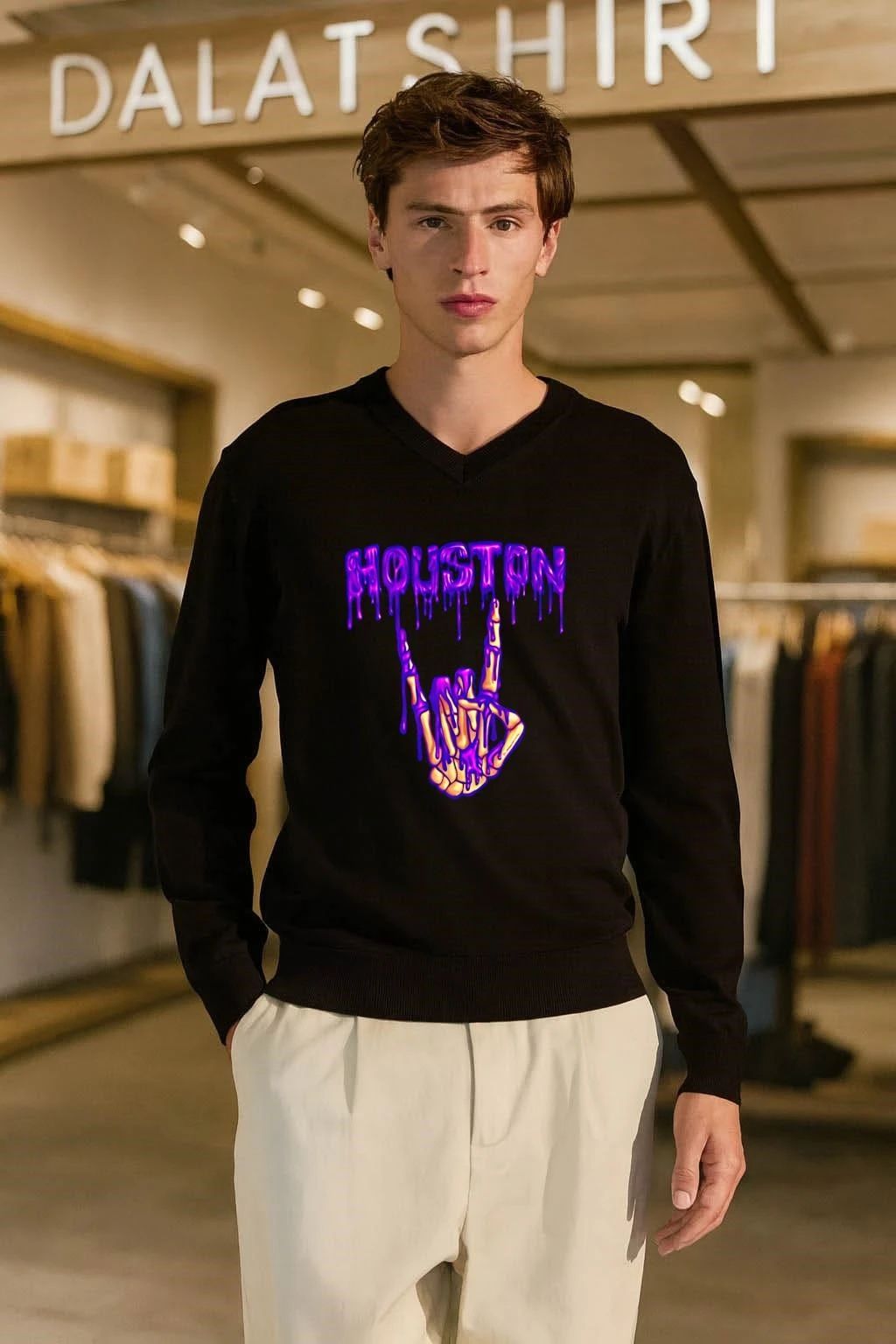 Houston Drip 2026 skeleton hand shirt