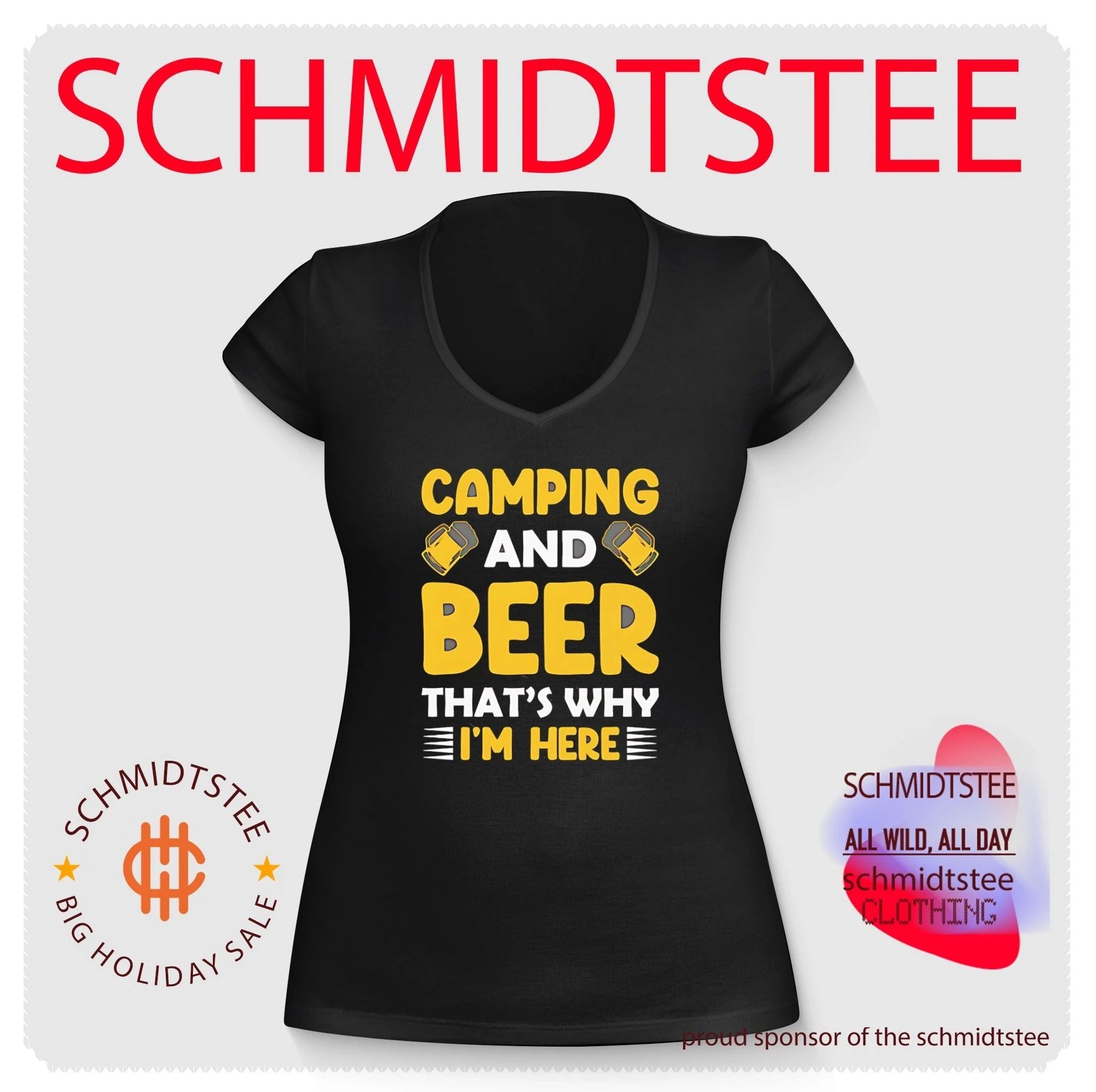 Camping and beer that’s why I’m here shirt