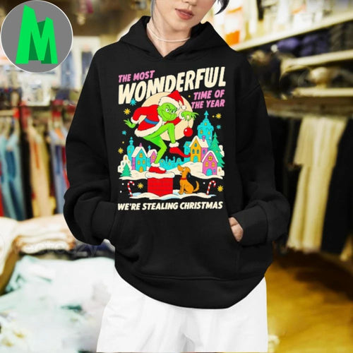 90s Christmas Movie Character The Most Wonderful Time Of The Year We’re Stealing Christmas Shirt