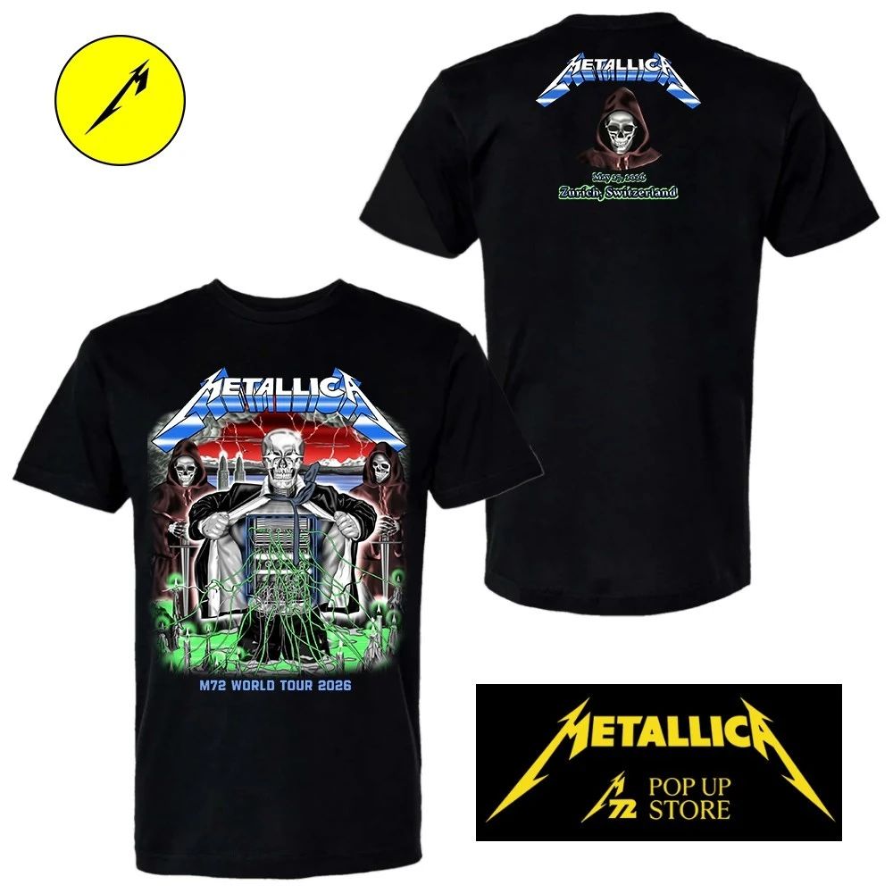 Metallica May 27 2026 Zürich Concert Shirt By Luca Scenardi