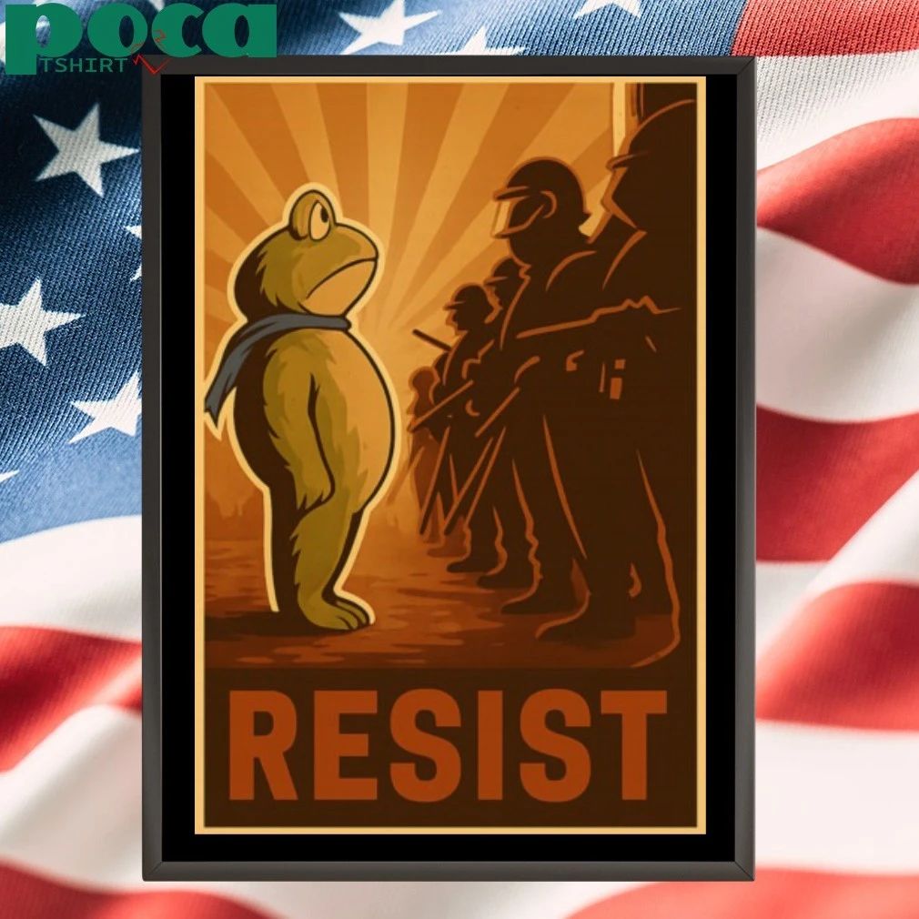 Portland Frog Against Resist 2025 Poster T-shirt