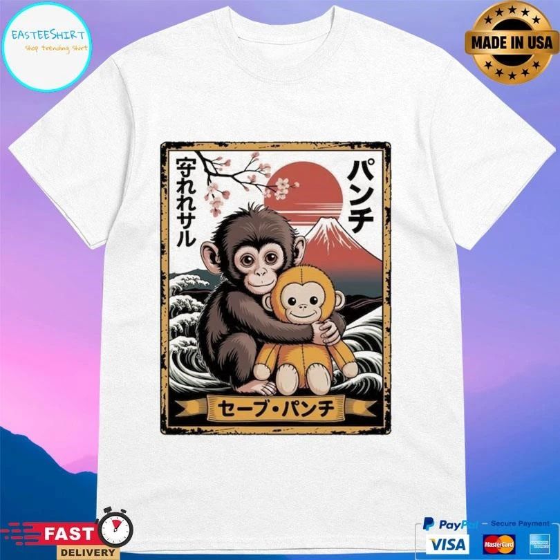 Punch Macaque Monkey 2026 Japanese Streetwear Graphic T-shirts