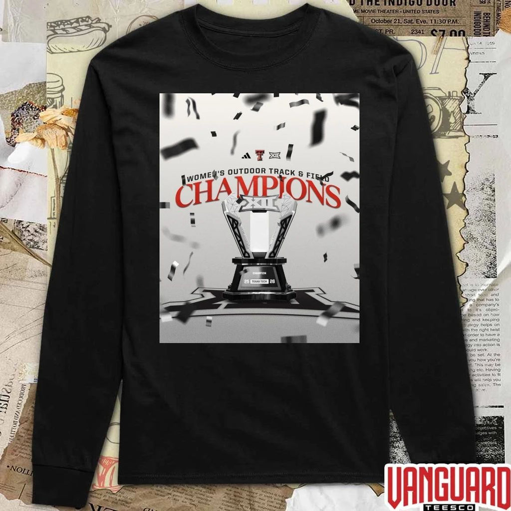 Texas Tech Red Raiders 2026 Women’s Outdoor Track & Field Champions Poster t-shirt