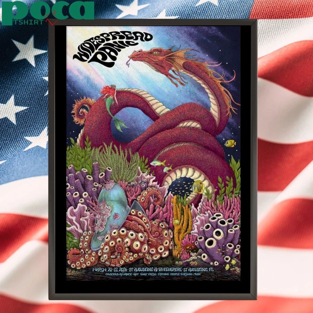 Widespread Panic St. Augustine Amphitheatre In St. Augustine FL March 20-22 2026 Poster T-shirt
